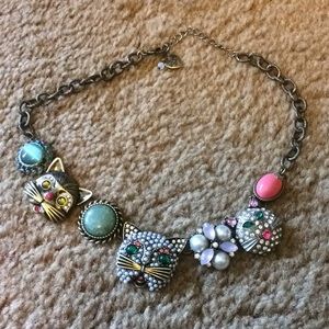 Vintage Betsey johnson cat necklace
